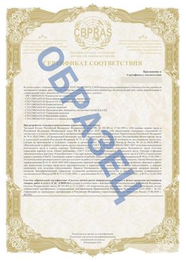 Образец Приложение к СТО 01.064.00220722.2-2020 Котельники Сертификат СТО 01.064.00220722.2-2020 